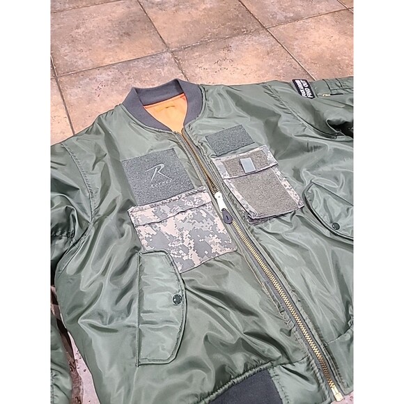 NWOT ROTHCO Military Sage Green Reversible AF MA-1 Bomber Flight Jacket Men 2XL - Picture 1 of 10